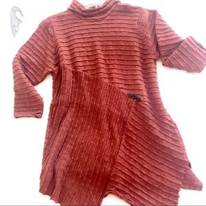 Fall cotton rust long sweater.